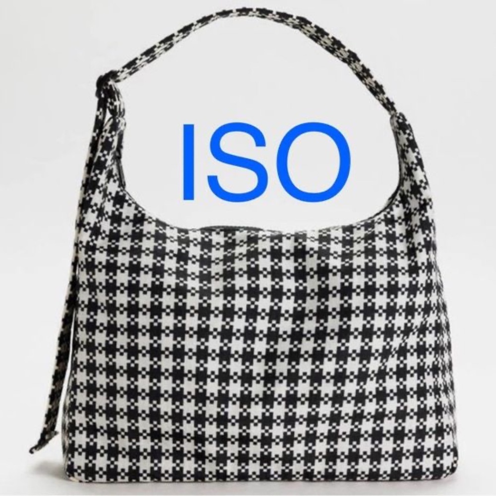 BAGGU BLACK AND WHITE GINGHAM